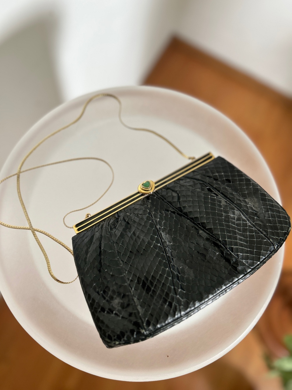 Judith Leiber Eel Skin Clutch